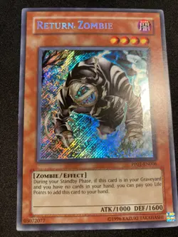 Yugioh: Return Zombie - PP01-EN006 - Secret Rare - Unlimited - Light Play - Image 1