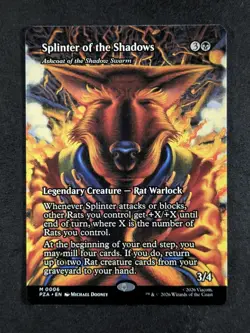 2026 MTG SPLINTER OF THE SHADOWS #0006 TMNT Borderless Mythic Rare - Image 1