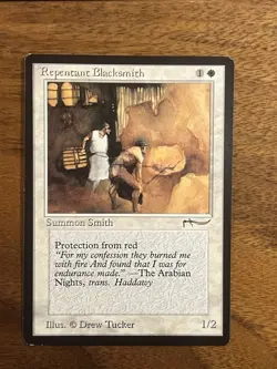 Magic: The Gathering MTG BB AN Repentant Blacksmith Arabian Nights ungraded - Image 1