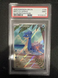 Misty’s Lapras 194 Illustration Rare 2025 Pokemon Destined Rivals PSA 9 Mint - Image 1