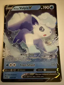 Pokemon Silver Tempest - ALOLAN VULPIX V - 033/195 - NM - Image 1