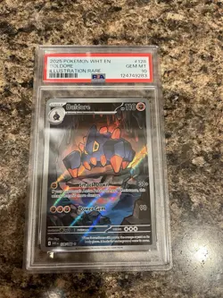 2025 Pokemon White Flare Boldore Illustration Rare English PSA 10 Gem Mint - Image 1
