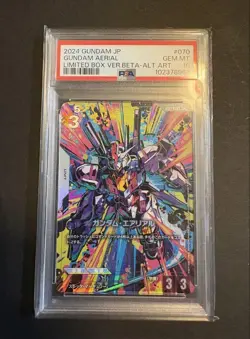 Gundam Aerial PSA10 1st Parallel Card - Beta Version, Limited Box Version - Image 1