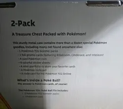 Pokemon TCG 2021 LTD ED Chest Tin Lunchbox & Poke Ball Tin Sam’s Club 2-pack NEW - Image 5