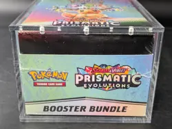 Pokemon SV8.5 Prismatic Evolutions Sealed Booster Bundle Display W/Acrylic Case - Image 5