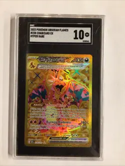 2023 Pokemon Obsidian Flames Charizard EX Gold Hyper Rare - Image 1