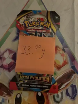 (VERY HEAVY) 33.00g Pokemon TCG Mega Evolution Sleeved Booster Pack (SEALED)✅ - Image 2