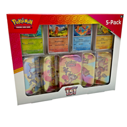Pokemon TCG Scarlet & Violet 151 Costco 5-Pack Mini Tin Box SEALED NEW - Image 1