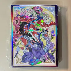 Coridon Miraidon Stained Glass Pokemon Card Sleeves 60 Count Holographic - Image 1