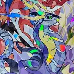 Coridon Miraidon Stained Glass Pokemon Card Sleeves 60 Count Holographic - Image 2
