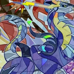 Coridon Miraidon Stained Glass Pokemon Card Sleeves 60 Count Holographic - Image 5