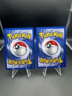 Pokemon Meowth 80/130 Base Set 2 WOTC 1999 NM Vintage (x2) - Image 2