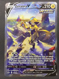 Zeraora V Full Art Ultra Rare Holo 166/198 Chilling Reign Pokemon TCG - Image 1