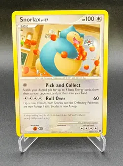 Pokemon Snorlax 33/111 - Rare Non Holo Platinum Rising Rivals 2009 - NM - Image 1