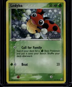 Pokemon TCG Ledyba 64/109 Team Rocket Returns Reverse Foil DMG - Image 1