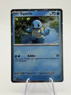 HD Swirl Cosmos Holo Squirtle 048 - Pokemon 151 Black Star Promo - Image 1