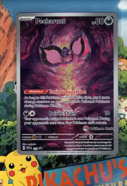 Pokemon TCG Pecharunt SVP 129 Black Star Promo Pokemon Center Stamped NM/M - Image 1