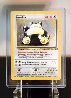 1999 Pokemon Jungle Snorlax Holo 11/64 Unlimited HP WOTC Vintage - Image 1