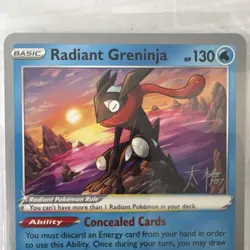 Pokemon TCG Radiant Greninja 046/189 World Championship Decks Radiant Rare 130 … - Image 2