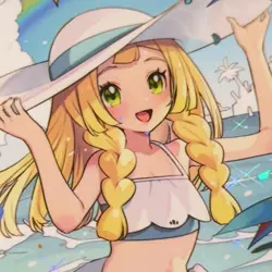Lillie Summer Beach 60 Count Pokemon Card Deck Sleeves Holographic Design - Image 2