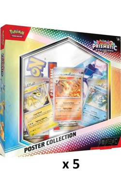 5 x Pokemon TCG Prismatic Evolutions Poster Collection Scarlet & Violet Sealed - Image 1