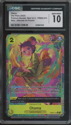 2025 One Piece Premium Booster Best Vol. 2 Rare Otama Gem Mint CGC 10 - Image 1