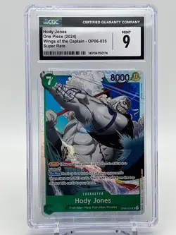 Hody Jones One Piece (2024) Wings of the Captain - OP06-035 Super Rare CGC 9 - Image 1