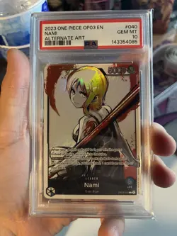 2023 One Piece Pillars of Strength Nami Alt Art #OP03-040 PSA 10 English - Image 1