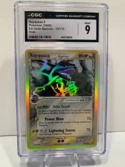 CGC 9 MINT Rayquaza 2005 EX Delta Species 13/113 Holo Pokemon Card - Image 1