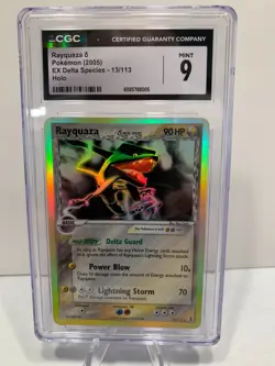 CGC 9 MINT Rayquaza 2005 EX Delta Species 13/113 Holo Pokemon Card - Image 4