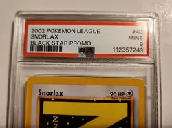 PSA 9 MINT Pokemon League Snorlax Z # 49 WOTC Black Star Promo Card 2002 - Image 2