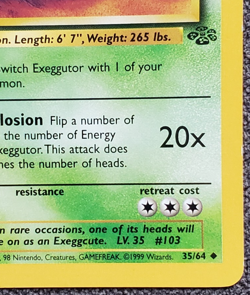 1st Edition Exeggutor - Jungle - #35/64 - Vintage Pokemon Card 1999 WOTC - Image 4
