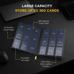 Card Guardian - 9 Pocket Binder with Zipper for 360 Cards Trading Card Games TCG - Image 2