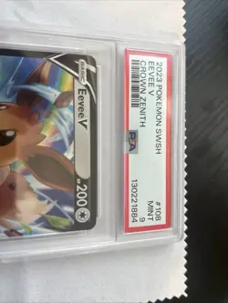 Pokemon Eevee V 2023 Crown Zenith PSA 9 Mint Card 108/159 Sword & Shield - Image 3