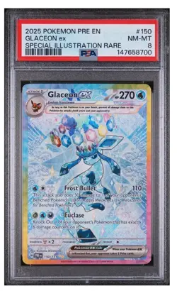 (PSA 8) Pokemon Prismatic Evolution SIR Card - Holo Glaceon EX 150/131 - Image 2
