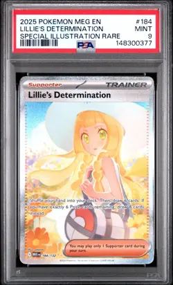 Lillie's Determination - 184/132 - English Pokemon Card - PSA 9 Mint - #L119 - Image 1