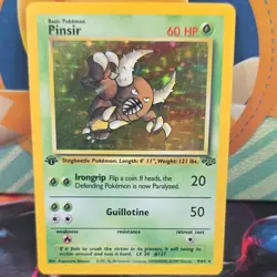 Pokemon Pinsir Jungle 1st Edition Holo Rare Basic 60HP 09/64 English Card (1999) - Image 1