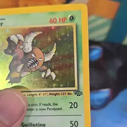 Pokemon Pinsir Jungle 1st Edition Holo Rare Basic 60HP 09/64 English Card (1999) - Image 2