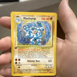 Machamp 1st Edition Holo Rare Base Set 8/102 100 HP Pokemon Card - Image 1