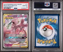 Mewtwo & Mew GX 71/236 Holo Card Unified Minds PSA 10 - Image 3