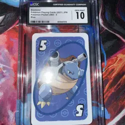 Blastoise – CGC 10 GEM MINT – 2021 Japanese Pokemon Pocket UNO Card #5 Blue - Image 1