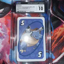 Blastoise – CGC 10 GEM MINT – 2021 Japanese Pokemon Pocket UNO Card #5 Blue - Image 2