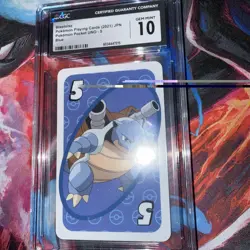 Blastoise – CGC 10 GEM MINT – 2021 Japanese Pokemon Pocket UNO Card #5 Blue - Image 3