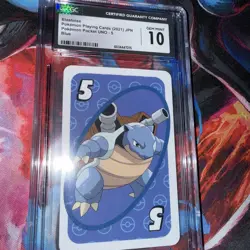 Blastoise – CGC 10 GEM MINT – 2021 Japanese Pokemon Pocket UNO Card #5 Blue - Image 4