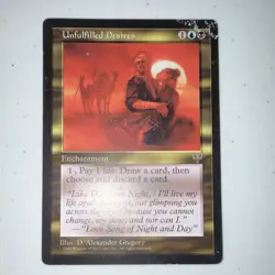Magic: The Gathering Unfulfilled Desires Mirage Rare Enchantment Regular Blue/B… - Image 1