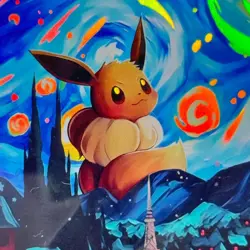 Eevee Starry Night 60 Count Pokemon Card Deck Sleeves Protective Art Design - Image 2