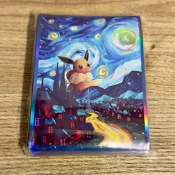 Eevee Starry Night 60 Count Pokemon Card Deck Sleeves Protective Art Design - Image 4