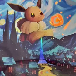 Eevee Starry Night 60 Count Pokemon Card Deck Sleeves Protective Art Design - Image 5