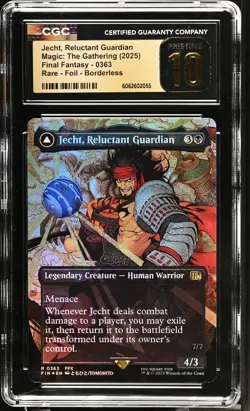 JECHT, RELUCTANT GUARDIAN Final Fantasy Borderless Foil Rare CGC Pristine 10 MTG - Image 1