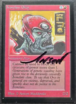 SIGNED MtG Magic Anson Maddocks _ Beta CE _ Artist Proof _ IRONCLAW ORCS _ 1/50! - Image 2
